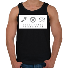 PRINTFASHION Jogosítvány megszerezve - Férfi atléta - Fekete