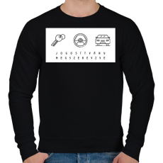 PRINTFASHION Jogosítvány megszerezve - Férfi pulóver - Fekete