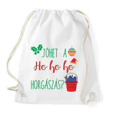 PRINTFASHION Jöhet a ho ho horgászás - Sportzsák, Tornazsák - Fehér tornazsák