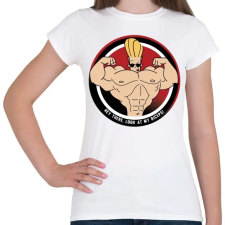 PRINTFASHION Johhny Bravo - Női póló - Fehér női póló