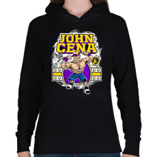 PRINTFASHION John Cena - Női kapucnis pulóver - Fekete