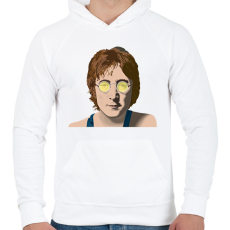 PRINTFASHION John Lennon - Férfi kapucnis pulóver - Fehér