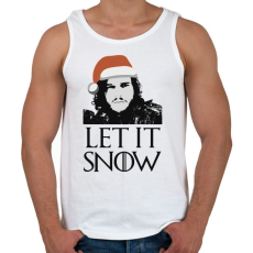 PRINTFASHION John Snow - Let it snow - Férfi atléta - Fehér