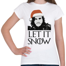 PRINTFASHION John Snow - Let it snow - Női póló - Fehér