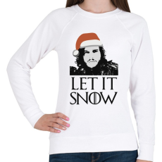 PRINTFASHION John Snow - Let it snow - Női pulóver - Fehér