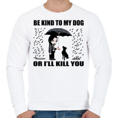 PRINTFASHION John Wick dog - Férfi pulóver - Fehér