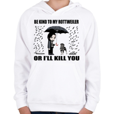 PRINTFASHION John Wick roti - Gyerek kapucnis pulóver - Fehér