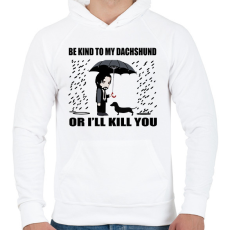 PRINTFASHION John Wick tacskó  - Férfi kapucnis pulóver - Fehér