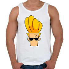 PRINTFASHION johnny bravo - Férfi atléta - Fehér atléta, trikó