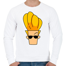 PRINTFASHION johnny bravo - Férfi pulóver - Fehér
