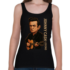 PRINTFASHION Johnny Cash Legend - Női atléta - Fekete