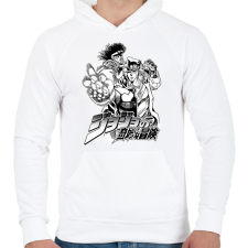 PRINTFASHION JoJo’s Bizarre Adventure - Férfi kapucnis pulóver - Fehér férfi pulóver, kardigán