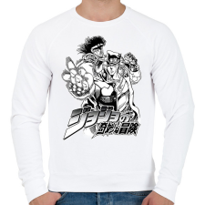 PRINTFASHION JoJo’s Bizarre Adventure - Férfi pulóver - Fehér férfi pulóver, kardigán