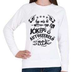 PRINTFASHION Jóképű autószerelő - Női pulóver - Fehér