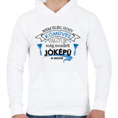 PRINTFASHION Jóképű kőműves - Férfi kapucnis pulóver - Fehér