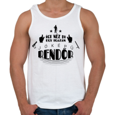 PRINTFASHION Jóképű rendőr - Férfi atléta - Fehér atléta, trikó