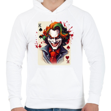 PRINTFASHION Joker - Férfi kapucnis pulóver - Fehér férfi pulóver, kardigán