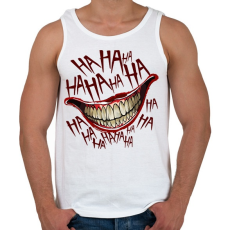 PRINTFASHION Joker Smile - Férfi atléta - Fehér