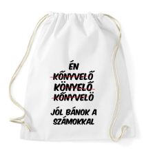 PRINTFASHION Jól bánok a számokkal - Sportzsák, Tornazsák - Fehér tornazsák