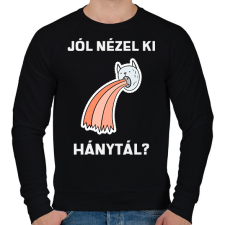 PRINTFASHION Jól nézel ki, hánytál - Férfi pulóver - Fekete férfi pulóver, kardigán