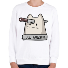 PRINTFASHION Jól vagyok - Gyerek pulóver - Fehér gyerek pulóver, kardigán