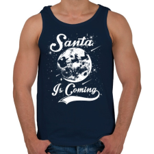 PRINTFASHION Jön a Mikulás - Férfi atléta - Sötétkék atléta, trikó