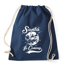 PRINTFASHION Jön a Mikulás - Sportzsák, Tornazsák - Sötétkék tornazsák