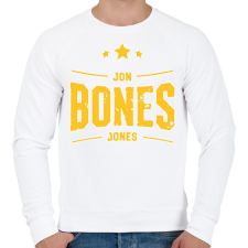 PRINTFASHION Jon Bones Jones - Férfi pulóver - Fehér férfi pulóver, kardigán