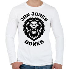 PRINTFASHION Jon Jones Bones - Férfi hosszú ujjú póló - Fehér férfi póló
