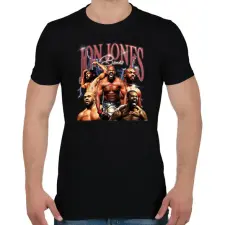 PRINTFASHION Jon Jones - Férfi póló - Fekete férfi póló