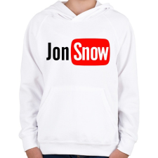 PRINTFASHION Jon Snow youtube - Gyerek kapucnis pulóver - Fehér gyerek pulóver, kardigán