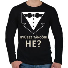 PRINTFASHION Jössz táncolni? - Férfi hosszú ujjú póló - Fekete férfi póló