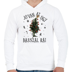 PRINTFASHION Jóvan az úgy basszál rá - Férfi kapucnis pulóver - Fehér
