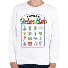 PRINTFASHION Jövőbeli tudós - Gyerek pulóver - Fehér gyerek pulóver, kardigán
