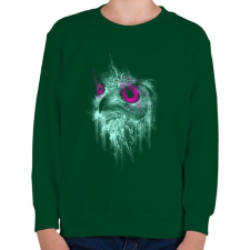 PRINTFASHION Józan ész - Gyerek pulóver - Sötétzöld gyerek pulóver, kardigán