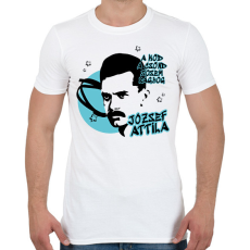 PRINTFASHION József Attila- A köd, a csönd - Férfi póló - Fehér