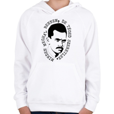 PRINTFASHION József Attila - Minden meghal bennem - Gyerek kapucnis pulóver - Fehér gyerek pulóver, kardigán