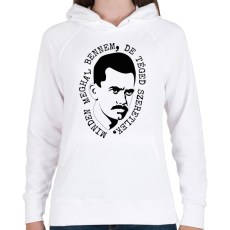 PRINTFASHION József Attila - Minden meghal bennem - Női kapucnis pulóver - Fehér