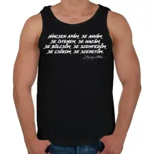 PRINTFASHION József Attila - Tiszta Szívvel - Férfi atléta - Fekete atléta, trikó
