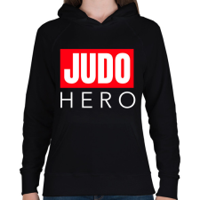 PRINTFASHION JUDO HERO - Női kapucnis pulóver - Fekete női pulóver, kardigán