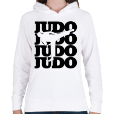 PRINTFASHION Judo - Női kapucnis pulóver - Fehér