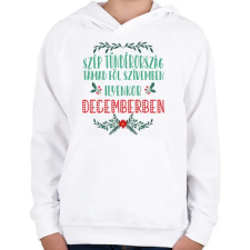 PRINTFASHION Juhász Gyula - Karácsony felé - Gyerek kapucnis pulóver - Fehér gyerek pulóver, kardigán