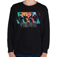 PRINTFASHION Jujutsu Kaisen csapat - Gyerek pulóver - Fekete gyerek pulóver, kardigán