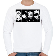 PRINTFASHION Jujutsu Kaisen - Férfi pulóver - Fehér férfi pulóver, kardigán