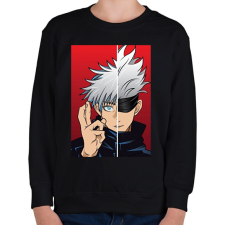 PRINTFASHION Jujutsu Kaisen Gojo - Gyerek pulóver - Fekete gyerek pulóver, kardigán