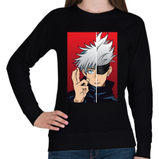 PRINTFASHION Jujutsu Kaisen Gojo - Női pulóver - Fekete női pulóver, kardigán