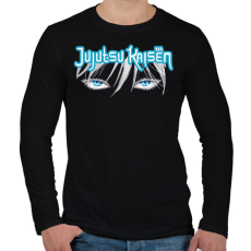 PRINTFASHION Jujutsu Kaisen Gojo szem - Férfi hosszú ujjú póló - Fekete