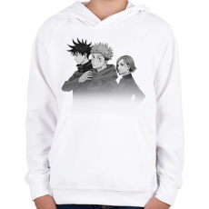 PRINTFASHION Jujutsu Trio (1) - Gyerek kapucnis pulóver - Fehér