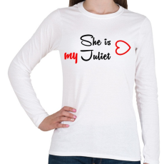 PRINTFASHION Júlia - Női hosszú ujjú póló - Fehér