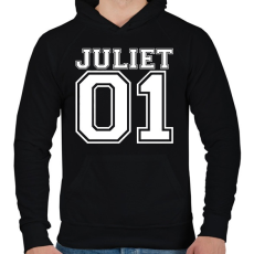 PRINTFASHION Juliet - Férfi kapucnis pulóver - Fekete